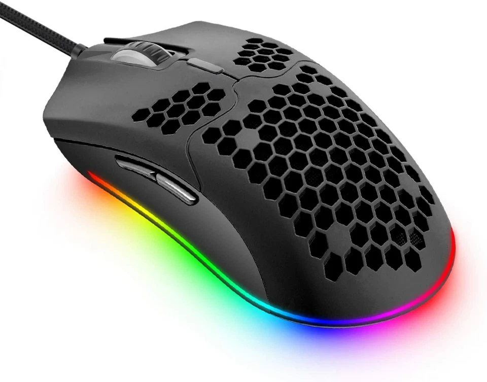 ZIYOULANG M1 65G Lightweight Wired Gaming Mouse RGB Programmable For PC PS4 Xbox - Image 2 of 4