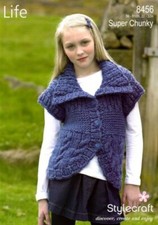 Stylecraft Knitting Pattern 8456 Kids 22 inch - 32 inch