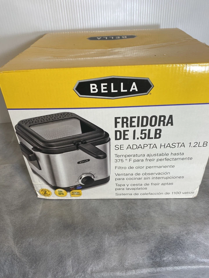 NUEVA EN CAJA... FREIDORA BELLA 1,5 L, 1100 VATIOS Foto 3 de 4