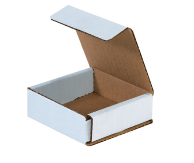 1-500 CHOOSE QUANTITY 3x3x2 Corrugated White Mailers Packing Boxes 3'' x 3'' x 2''