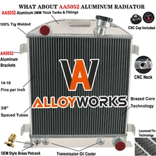 4 Row Radiator For 1930 1931 Ford Chopped Hi-Boy Grill Shells Chevy Engine 30