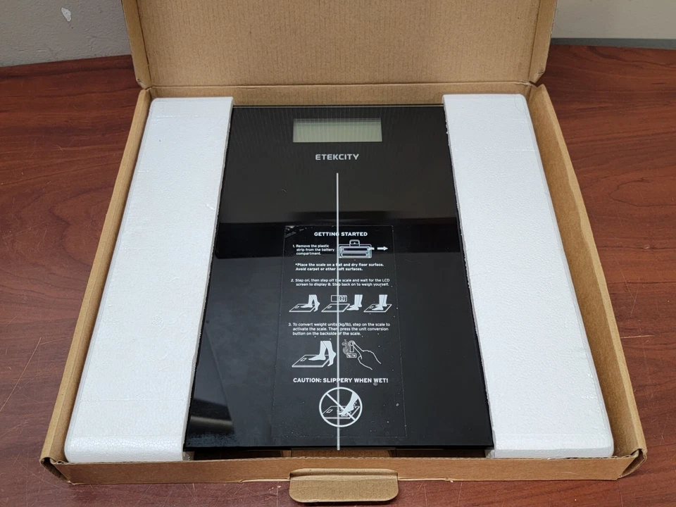 Etekcity 数字体重浴室秤 EB9380H 黑色,钢化玻璃 c-x — 第 4/4 张图片