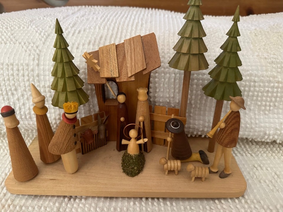 Wooden Nativity Scene Made In Poland S.Sitarski j Fedorowicz Christmas