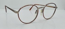 Vintage Henry Grethel Brown Gold Round Metal Sunglasses Italy FRAMES ONLY
