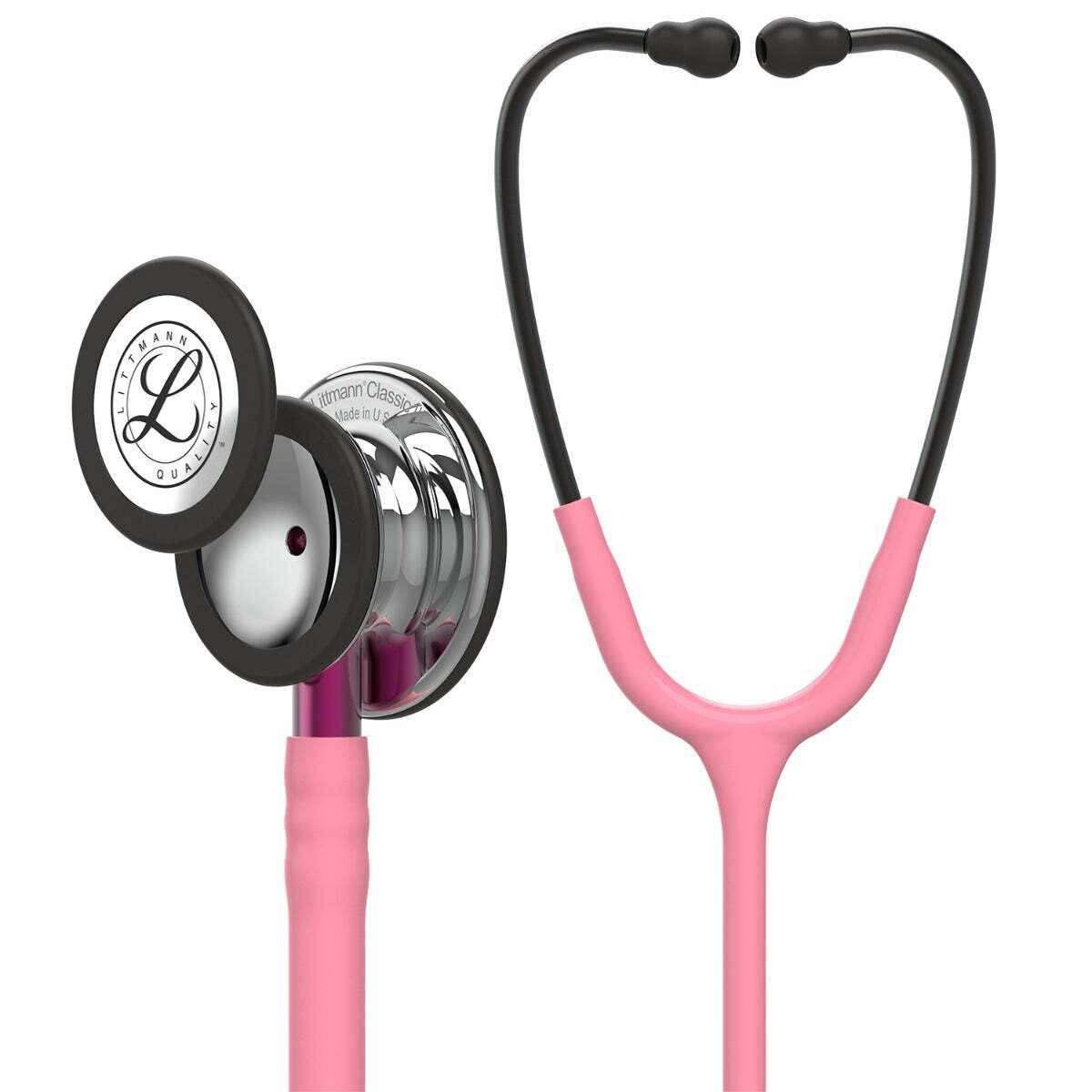 Littmann Classic III Monitoring Stethoscope: Mirror & Pearl Pink - Pink Stem 596