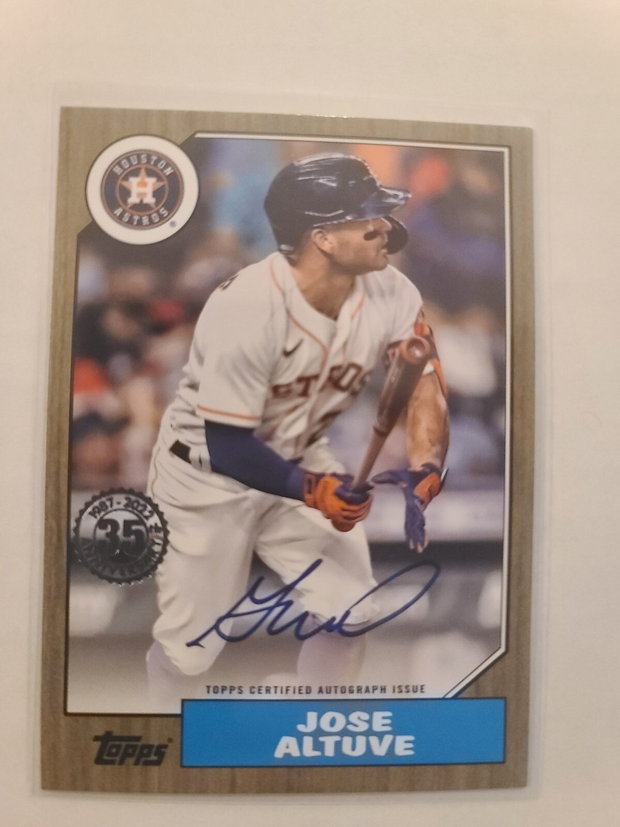 2022 Topps Series 2 1987 Topps Autograph Jose Altuve #87BA-JA Gold 