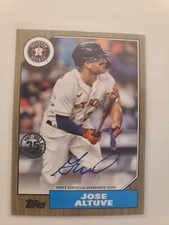 2022 Topps Series 2 1987 Topps Autograph Jose Altuve #87BA-JA Gold 20/50 Astros
