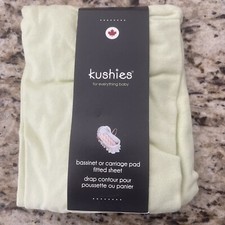 Kushies Baby Bassinet Fitted Sheet Green 100 Cotton Flannel