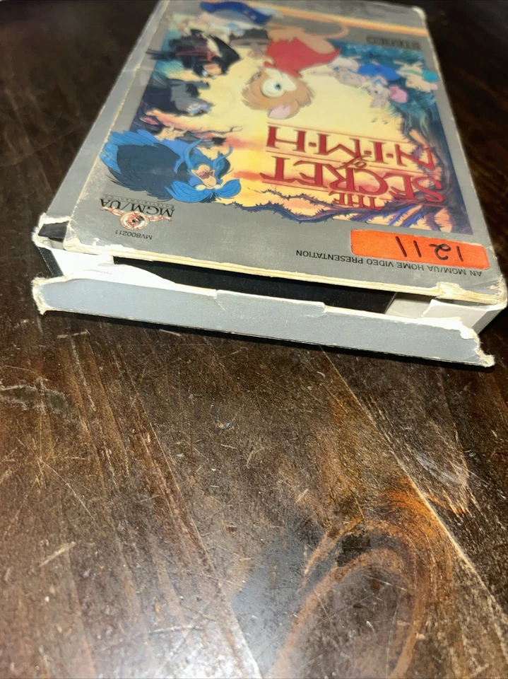 Секрет Нимха редкая серый большая коробка VHS 1982 MGM Дон Блут мультфильм анимации - Изображение 2 из 4