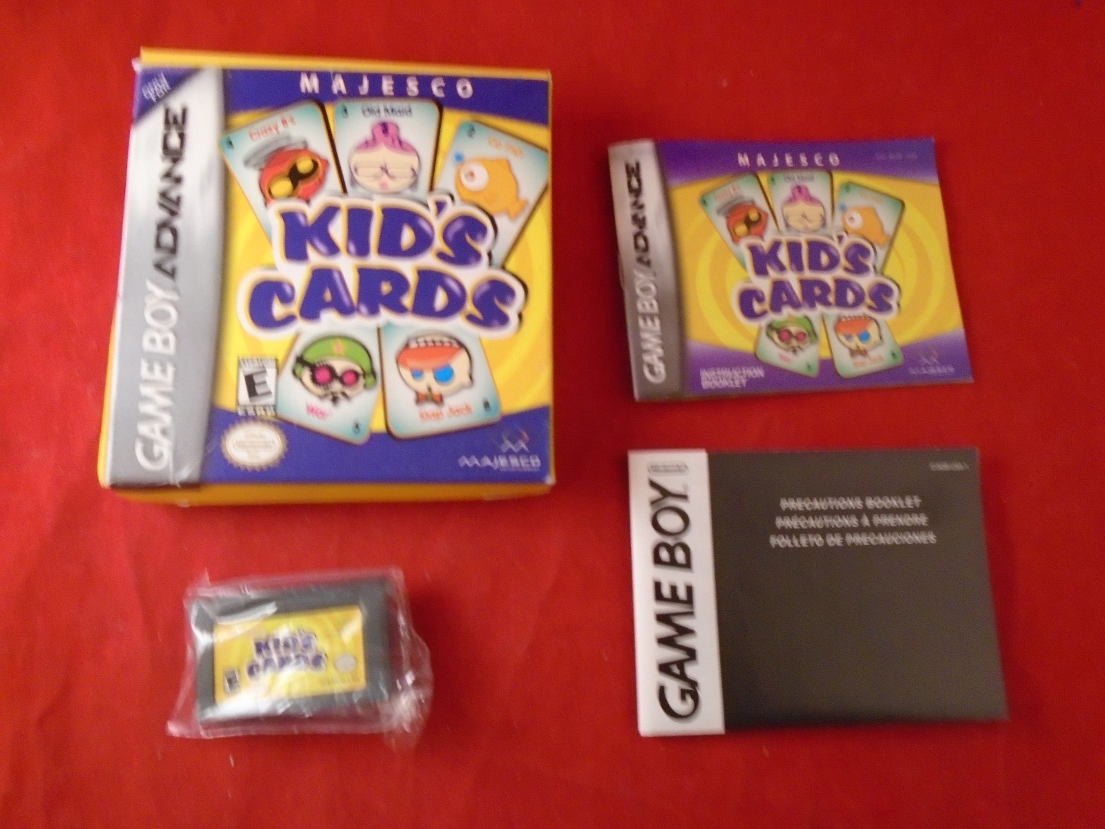 Majesco Kid's Cards (Nintendo Game Boy Advance, 2005) COMPLETE w/ Box manual 
