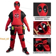 Deadpool 3 Kidpool Cosplay Costume Hoodie Sweatshirt Full Set Children Boys Size