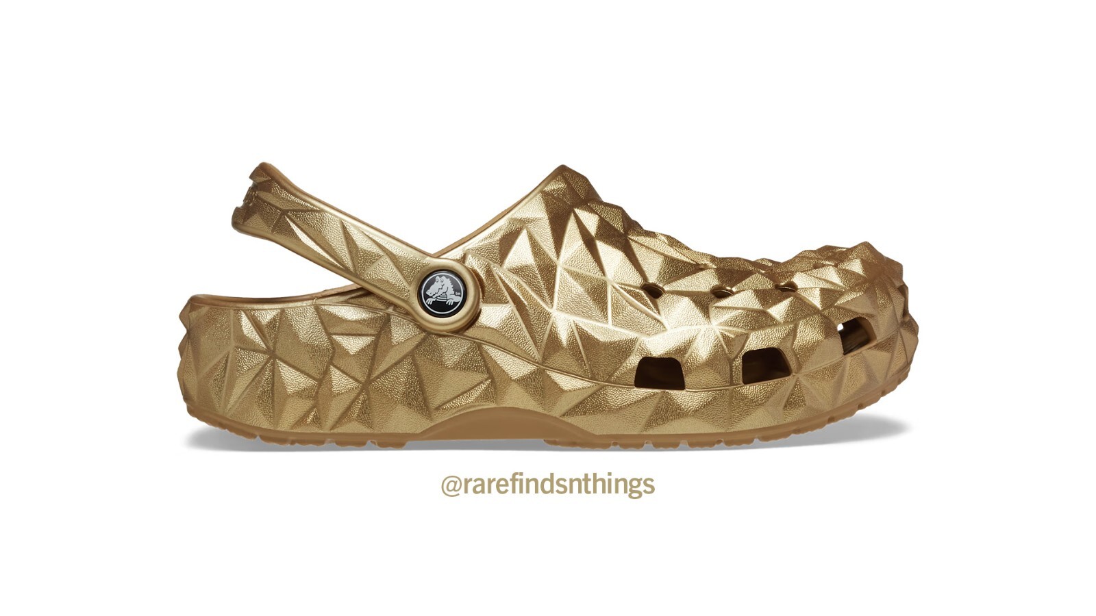 PANTOFOLA D’ORO NUOVO Zoccolo Geometrico Crocs Classic Metallizzato ORO Unisex