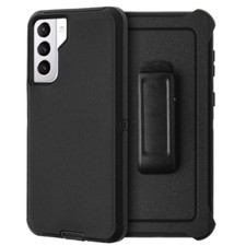 New Rugged Heavy Duty Case Cover W/Clip Holster BLACK For Samsung S21 Plus 5G