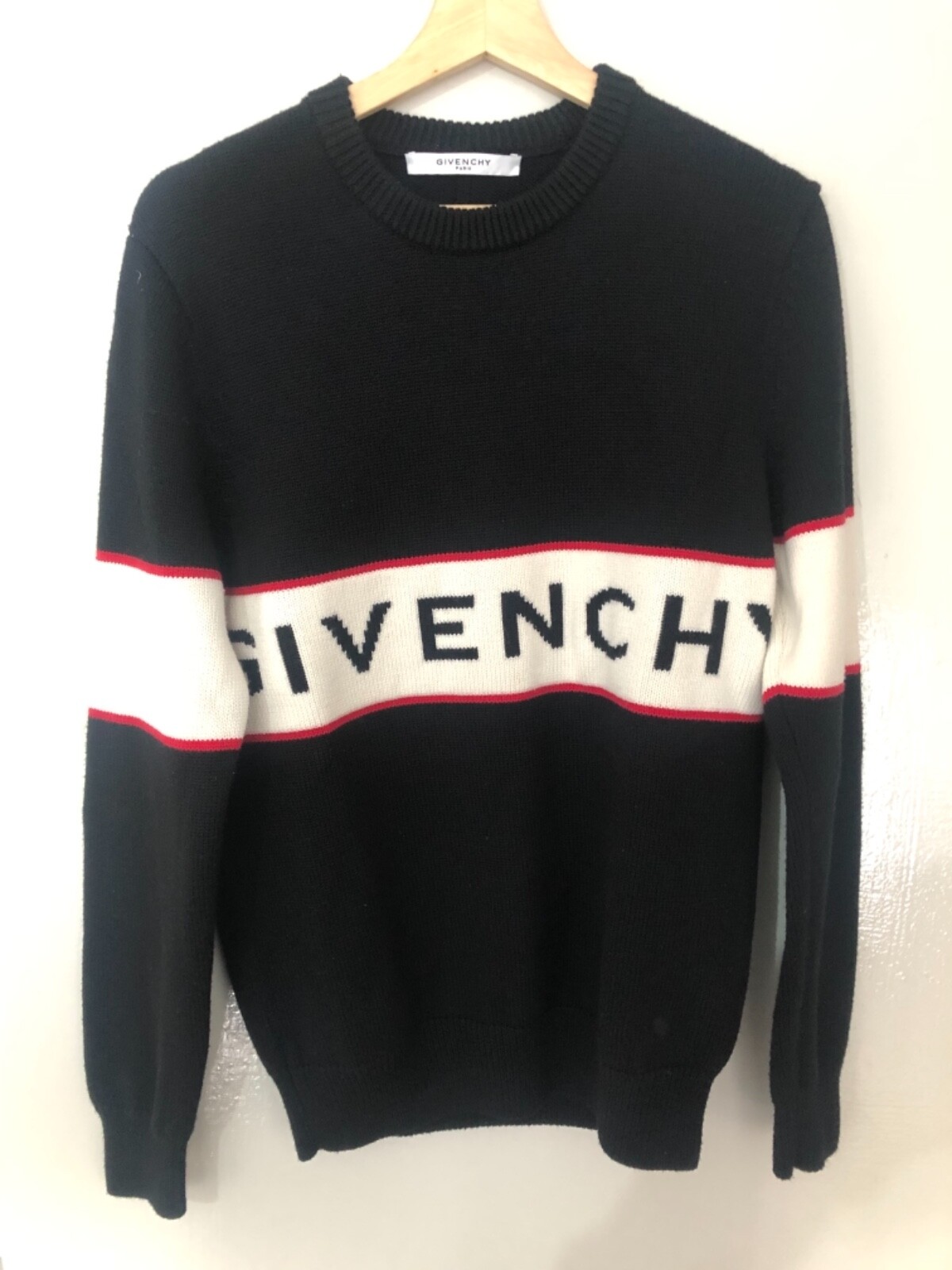 100% authentic Givenchy logo print knit sweater, … - image 1