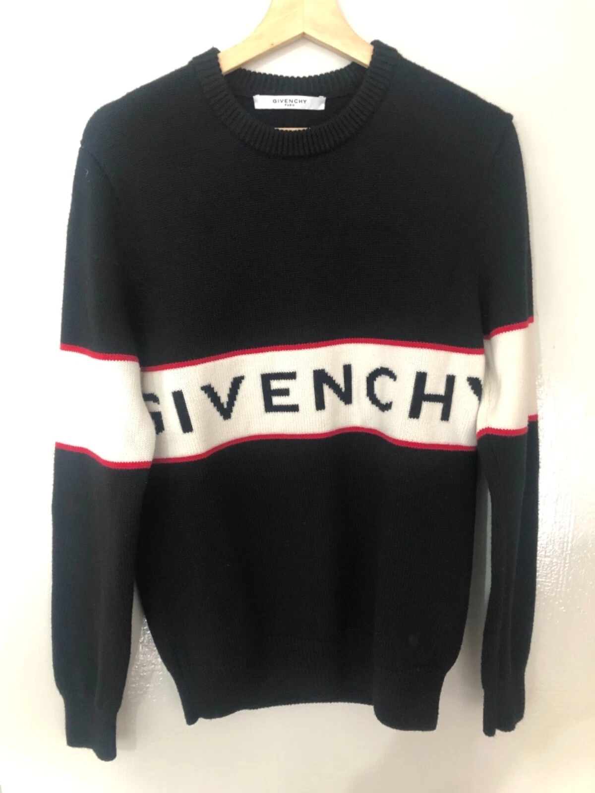 Givenchy — 100% authentic Givenchy logo print knit sweater, size Medium