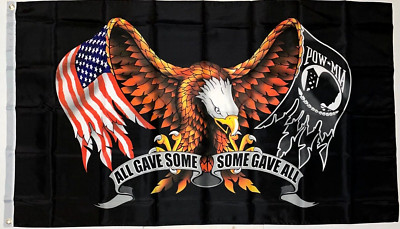 USA EAGLE ALL GAVE SOME POW MIA 3X5ft FLAG superior quality USA seller  