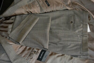 $4195 MINT Ermenegildo Zegna 15milmil15 Tan Plaid Wool Suit 44L