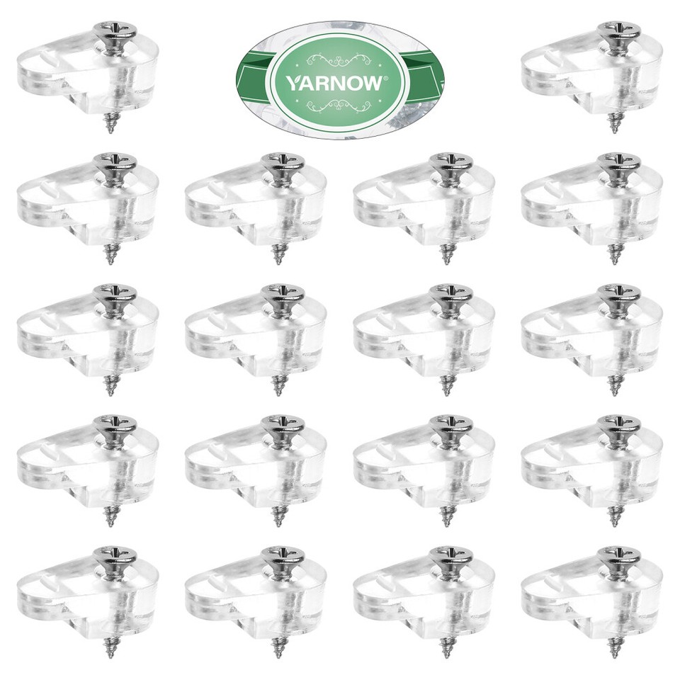 20 Pcs Glass Door Retainer Clips for Doors Mirror Hanging