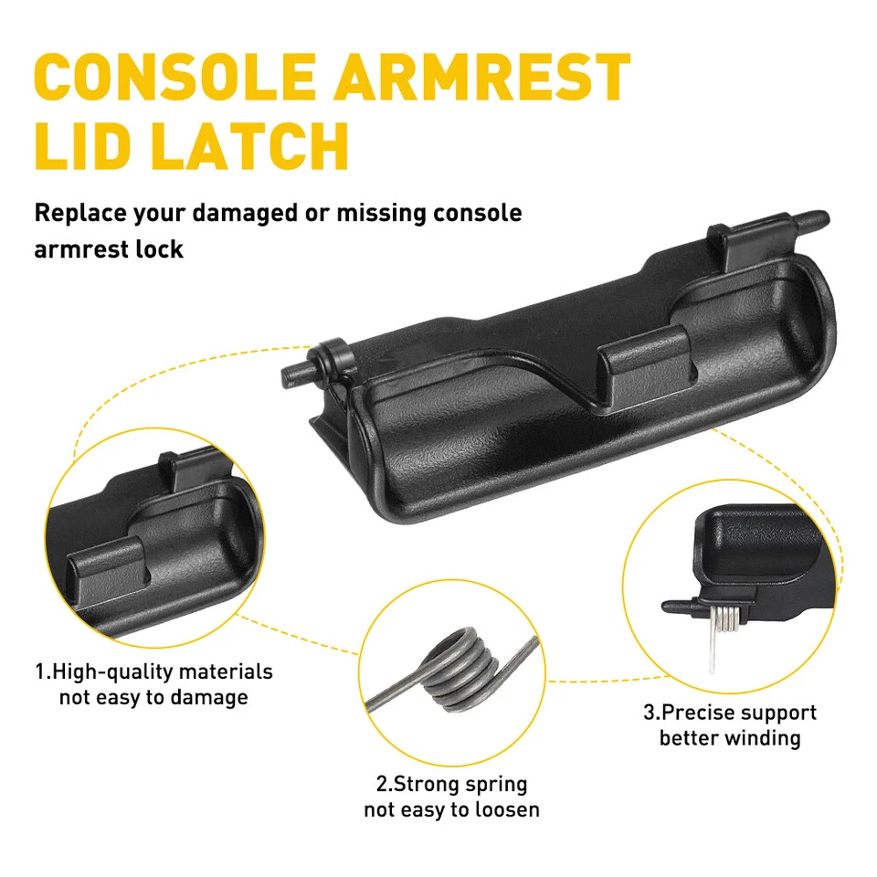 For 2013-2018 Acura RDX OEM Replace Center Console Lid Latch Armrest Lock Black - Image 4 of 4