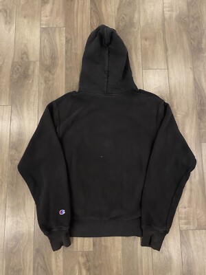 XXL 90s ブラックChampion Reverse Weave Champion Hoodie Mens Medium Black Reverse Weave Script Logo | eBay