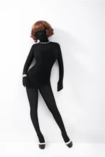 20D Bodysuit Glossy Transparent Bodyhose Full Bodystocking Gloves Hood Anti-Hook