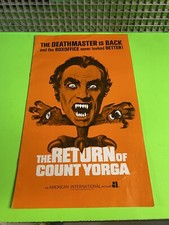 The Return of Count Yorga ORIGINAL Pressbook 8.5&rdquo; x 14&rdquo; Movie Ads Posters Horror