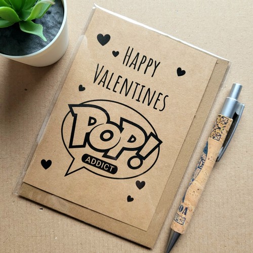 Funko Pop Valentines Card - Happy Valentines day Pop Addict - 第 1/1 張圖片