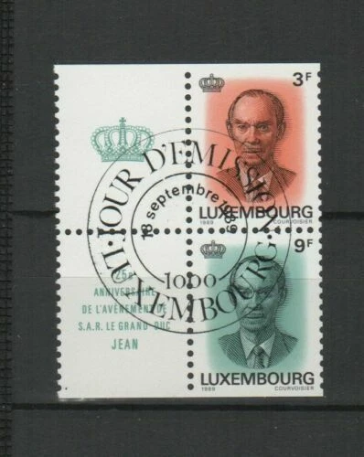 Timbres du Luxembourg avec 2 timbres