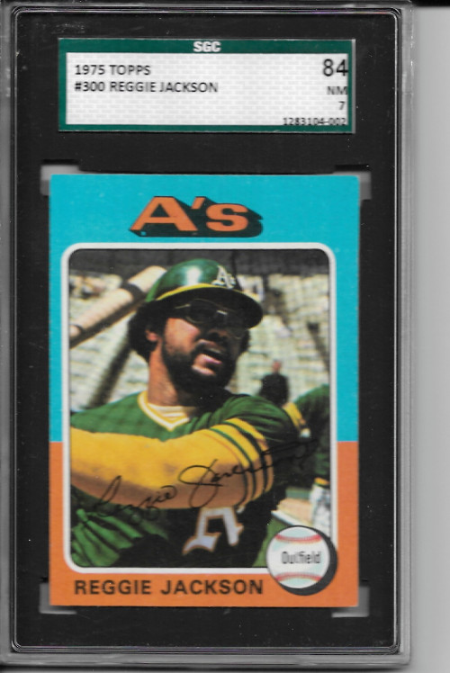 1975 Topps Reggie Jackson #300 Graded SGC 7