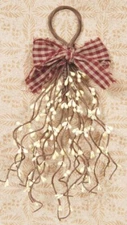 Pip Berry Wispy Teardrop Ivory CWI Gifts 10-12" L Primitive Home Decor Bow Loop