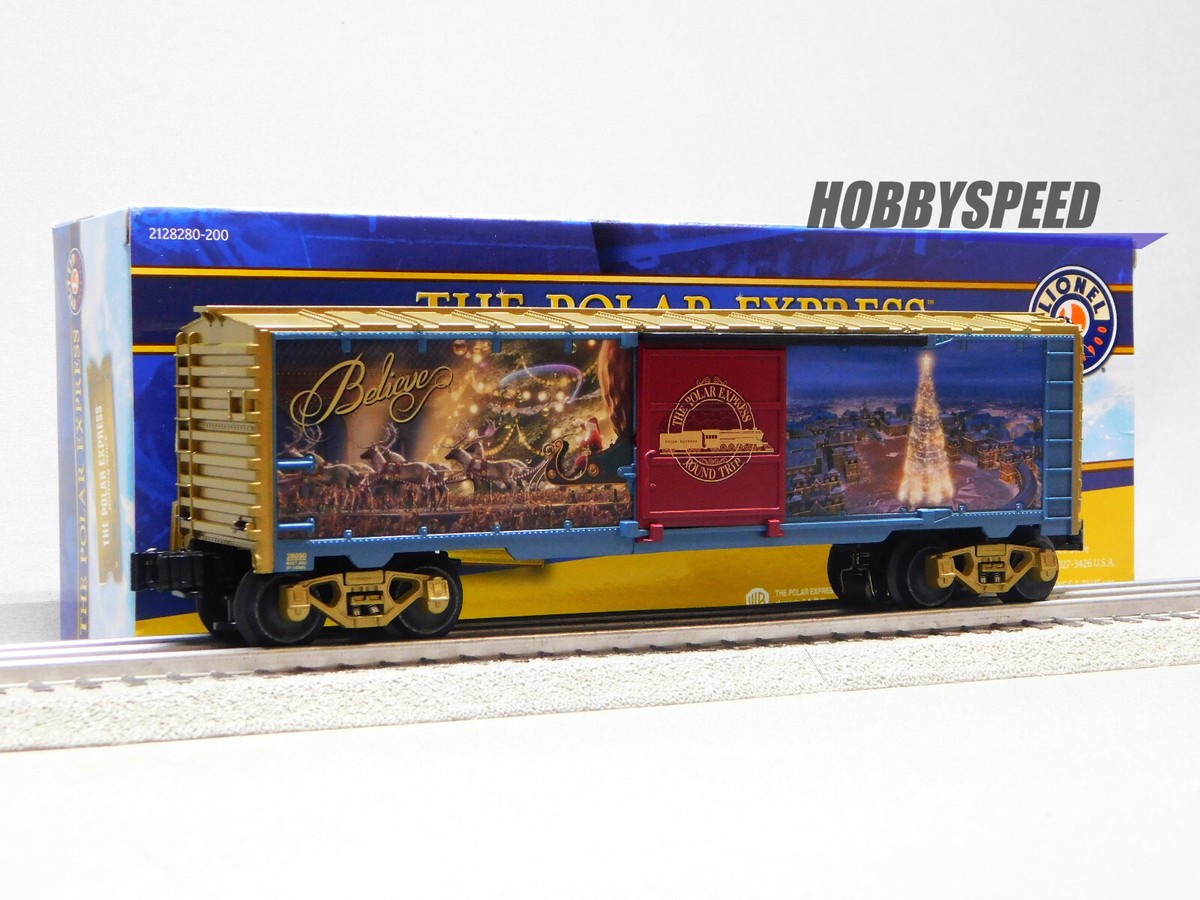 LIONEL THE POLAR EXPRESS ILLUMINATED BOXCAR O GAUGE railroad train 2228090  NEW