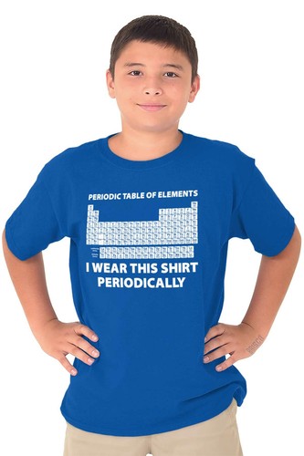I Wear This Periodically Funny Science Joke Youth Crewneck T Shirts Boy or Girl - Picture 6 of 12