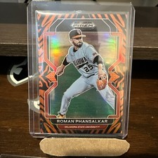 2022 panini prizm draft picks tiger stripes roman phansalkar #208 49/99