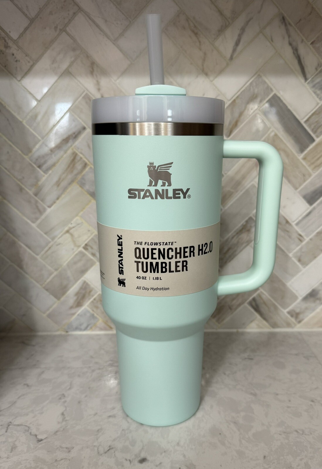 Mint Stanley The Flowstate Quencher H2.0 Tumbler - New Color