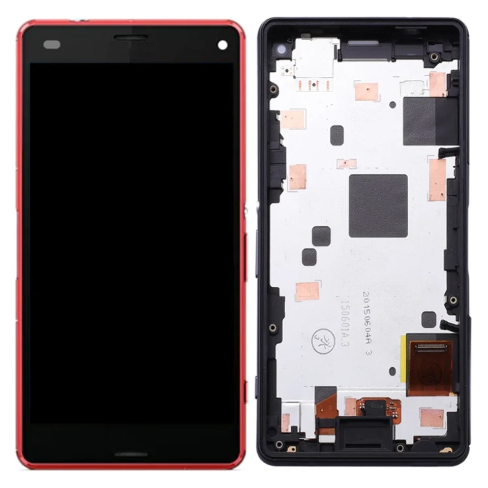 For Sony Xperia Z3 Compact Mini LCD Display Touch Screen Digitizer Frame (Red) - Image 3 of 3