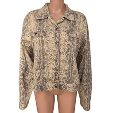 Crest Usa Vintage Snakeskin Print Cotton Jacket Size Xl
