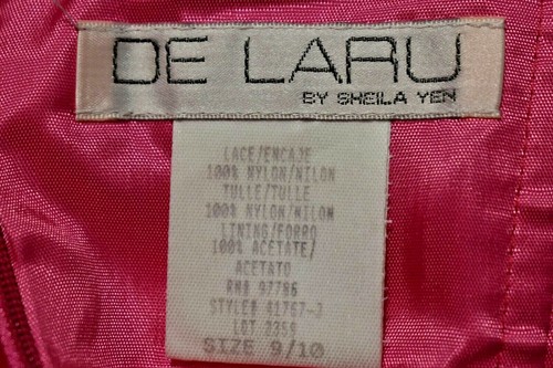 De Laru Dress Long Gown Pink Size 9 /10 Junior's - Picture 6 of 7