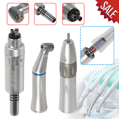 Dental Slow Speed Handpiece Inner Spray Contra Angle/ Straight/ Air Motor 4-Hole
