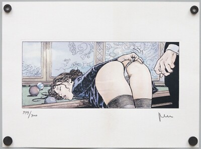 Milo Manara ''Billiardo'' from ''Il Gioco'' Lithograph Signed 599/700