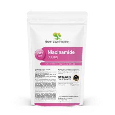 Vitamin B3 (Niacinamid) 500mg Tabletten   hochdosiert für Haut, Energie & Nerven