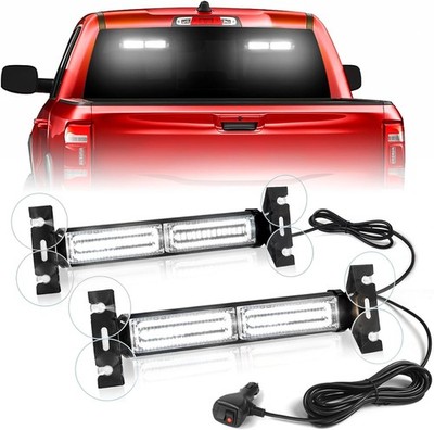 1002L Emergency Strobe Traffic Advisor Light Bar: 40 LED Dash Safety Warning Fla