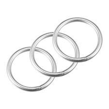 304 Stainless Steel Welded O Ring 80mm3.15" Outer Dia 8mm Thickness 3pcs