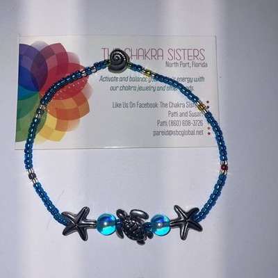 The Chakra Sisters Blue Beaded Bracelet NWT Turtle Beach