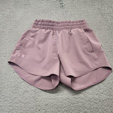 Under Armour UA Shorts Women’s Size X-Small 3" Woven Running Pink Elixir-Medium 