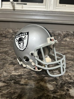 1963 Oakland Raiders Throwback Mini Helmet NFL Riddell STEEL Metal