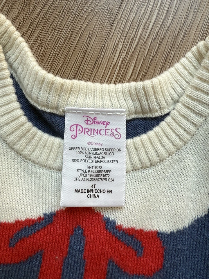 Disney Princess Snow White Sweater & Tutu Dress 4 T - Image 4 of 4