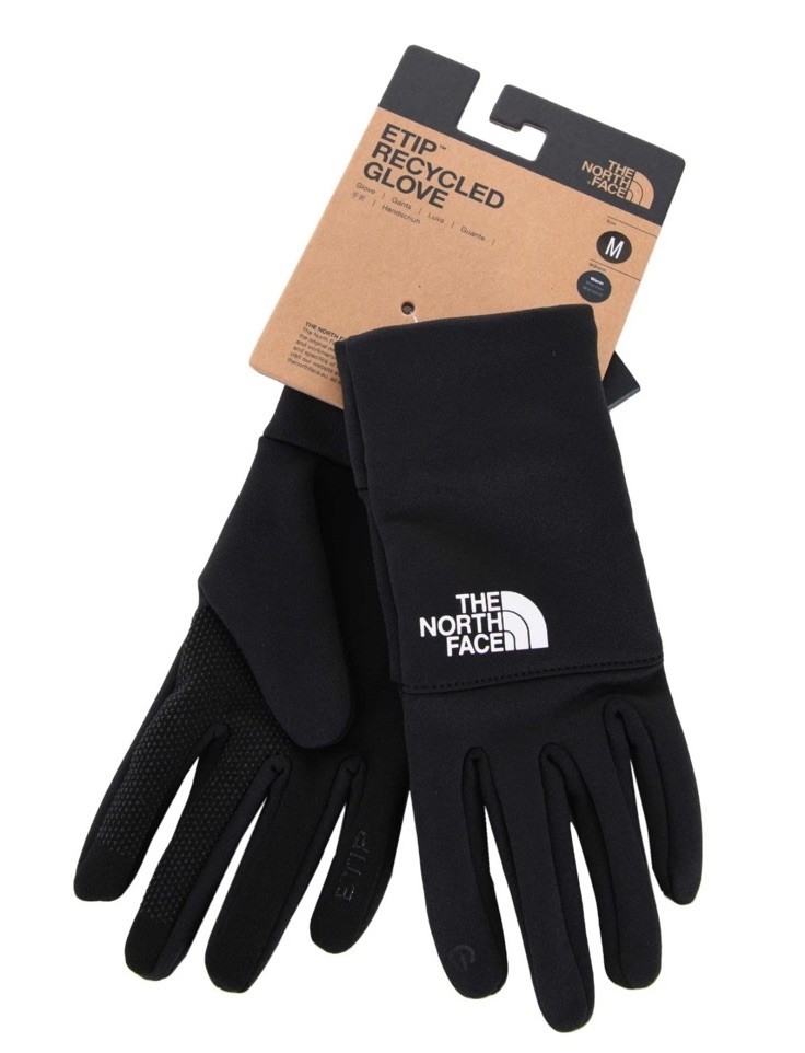 Guantes negros reciclados con pantalla táctil Etip unisex THE NORTH FACE TNF - medianos nuevos con etiquetas