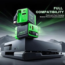 67W GaN Fast Charging Charger With Expandable And Cable For iPhone Samsung Phone