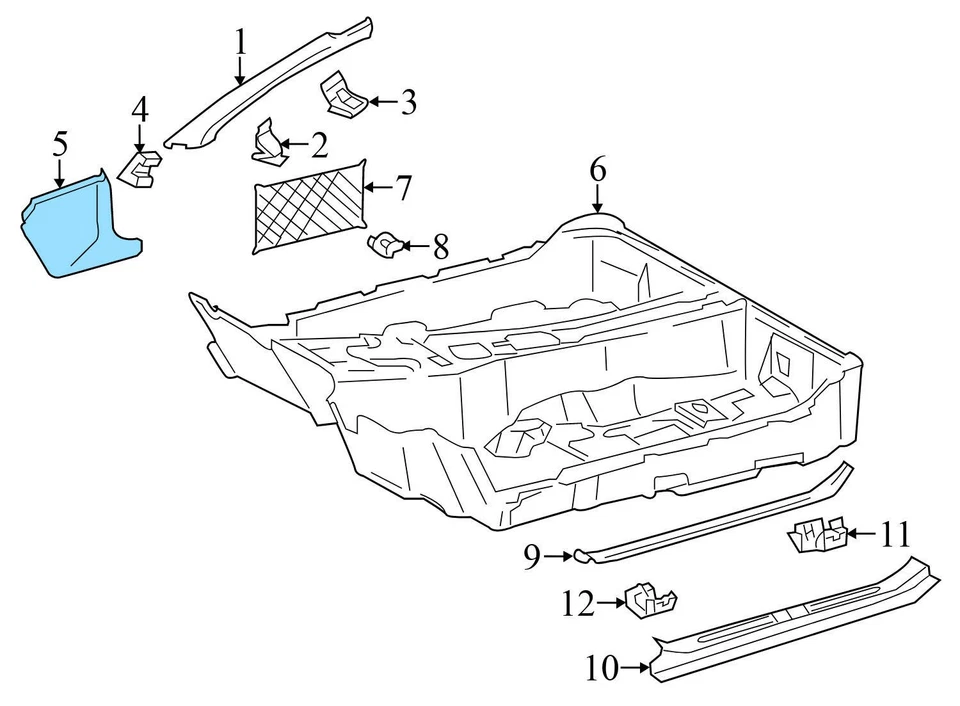 Mercedes-Benz SL63 AMG 2011-2012 - Cubierta/ajuste del panel inferior delantero derecho Foto 3 de 4
