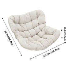 Waterproof Giant Patio Rocking Chair Cushion, Soft & Skin-Friendly